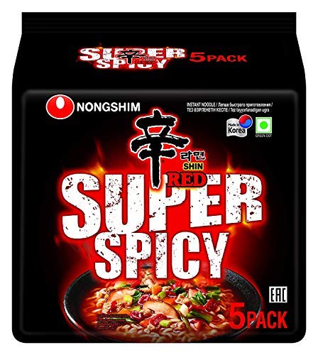 NonRFhim Red Super Spicy Noodle 120g Pack of 5